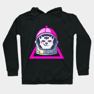 Cat Astronout smoking in Baddass Style Hoodie